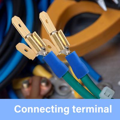 25Pcs Piggyback Spade Connector 3 Way Adapter Double Male To Single Female Brass Quick Disconnect Connectors Enduring