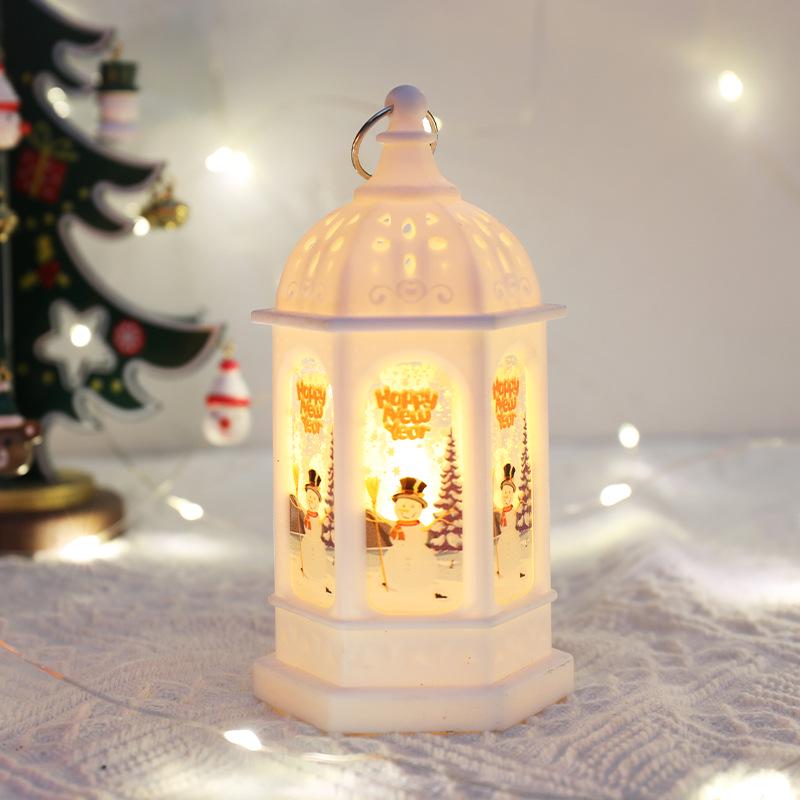 

Christmas Lantern: Snowman and Santa Glowing Night Light Ornament