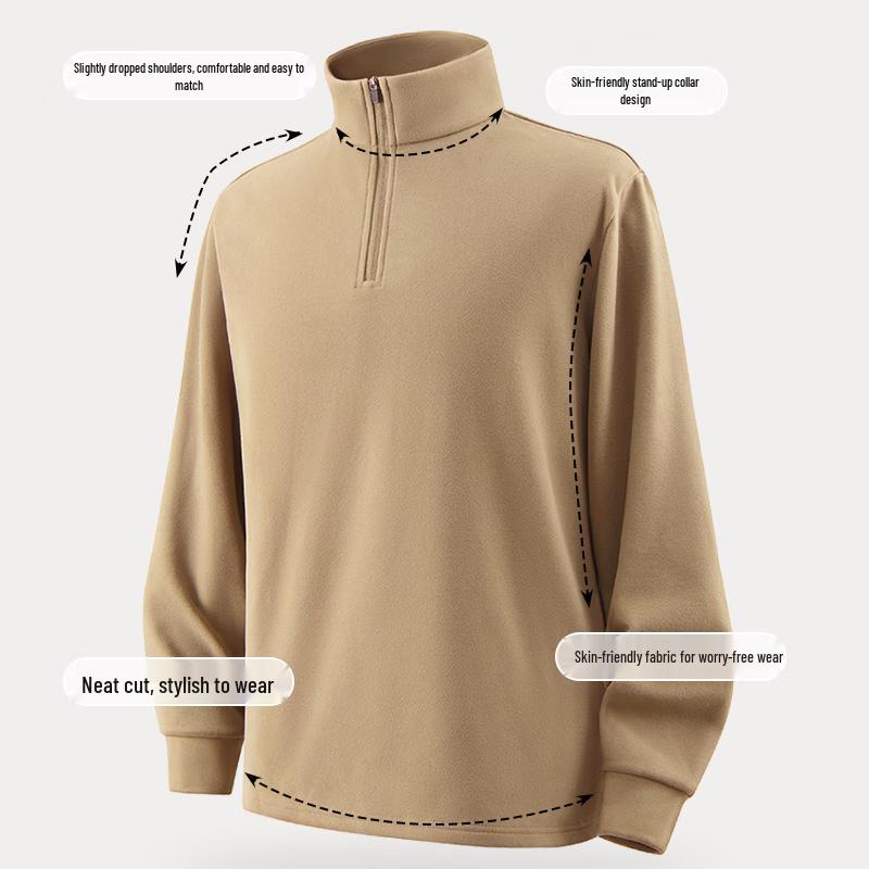 Mark Huafei Men's Warm Fleece Long Sleeve T-Shirt
