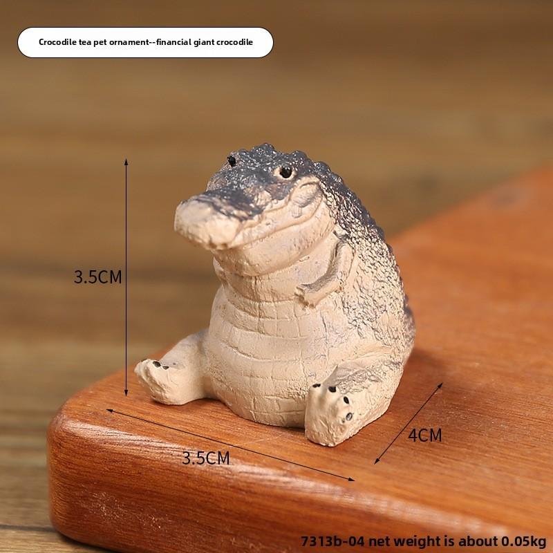 

Смола Аллигатор Мини Чайный Питомец Фигурка Подарок Для Чайного Столика И Офисного Декора Finance Croc