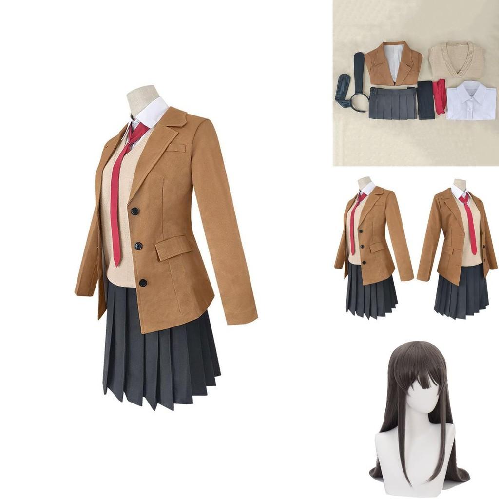 Costume Cosplay Completo Premium Seishun Buta Yarou Wa Bunny Girl Sakurajima Mai Outfit Per Feste Ed Eventi Affascinanti