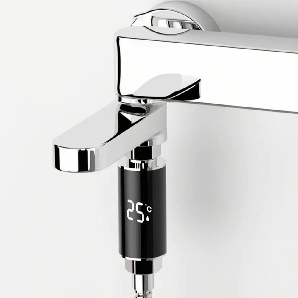 Smart Shower Head with LED Temperature Display and No Battery Required