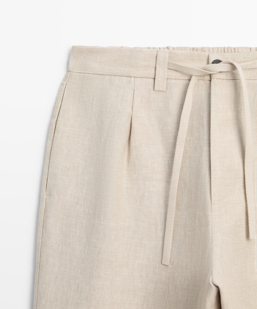 Masimodutti 100% Linen Total Look Pants