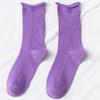 Colorful Women's Mid-Calf Candy Color Cotton Socks - Versatile for Spring and Autumn, Sporty and Over-the-Knee.