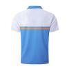 Colour Block Printed Short Sleeve Top Men's Daily Casual Lapel Polo Shirt