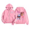 Kids Fashion Women's Lightweight Long Sleeve Zipper Hoodie Printed Hoodie With Pockets