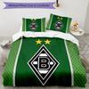 3pcs Borussia Mönchengladbach LOGO pattern bedding set duvet cover set includes duvet cover &pillowcases, perfect all season bedroom decoration & gift