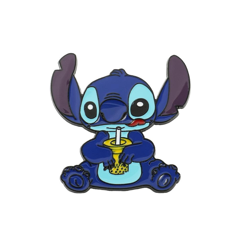 Cute Stitch Series Brooch, European and American Animation Cute Metal Badge, Backpack Jewelry