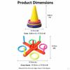 ring toss game set ['Cones', 'Rings', 'Crosses']