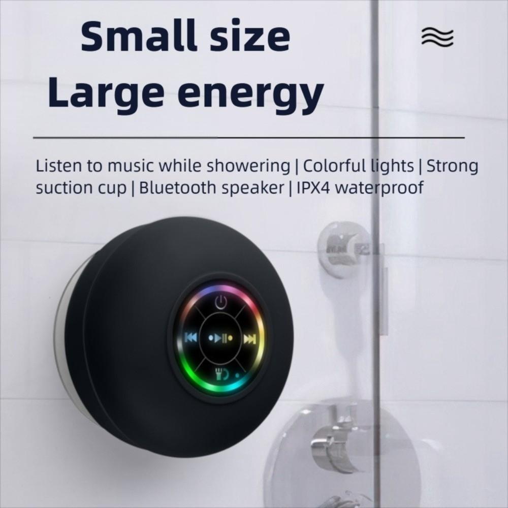 Portable Shower Subwoofer with Suction Cup Waterproof Handsfree Loudspeaker  For Bathroom
