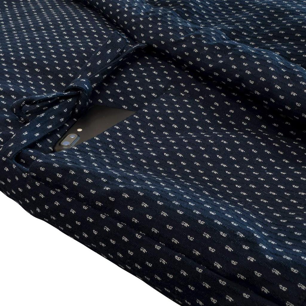 Watanosato Kurume Hanten for Men Size White Ori-mae Long-length (free (M-L), Hail)