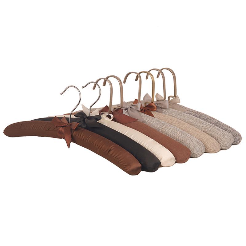 Fabric-Covered Hangers for Hotel: Linen, Silk, Sponge for Cheongsam, Pajamas, and Underwear