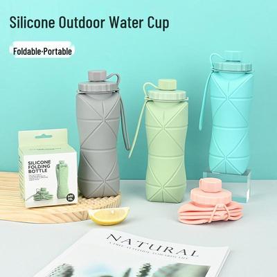 Faltbare Silikon-Wasserflasche - Tragbar, Großes Fassungsvermögen, Teleskopisch für Reisen und Outdoor-Sportarten