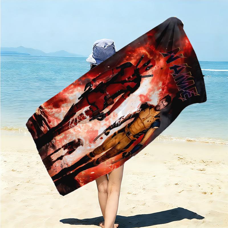 Personalized "Venom Artwork Poster" Beach Towel Microfiber Beach Towel Thin Absorbent for Beach Swimming Yoga Bath Sports. 0910336
