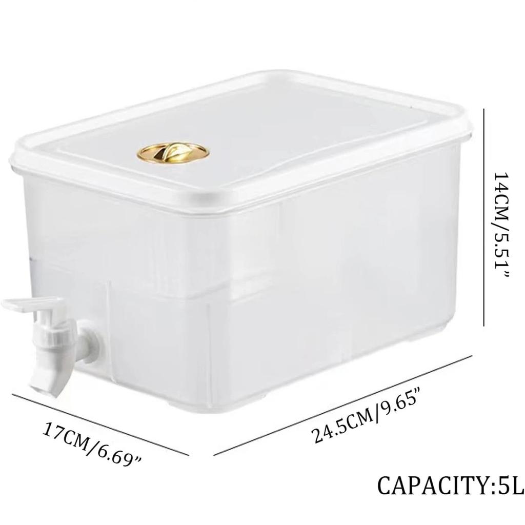 5/3.5L Large Capacity Cold Water Pitcher Cold Kettle with Faucet In Refrigerator Iced Beverage Dispenser Refrigerator and Spigot