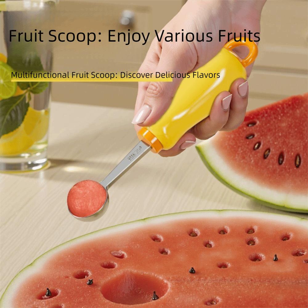 Hangable Ice Cream Scoop Stainless Steel Melon Fruit Ball Scooper Fruit Baller  Ice Cream Dispenser