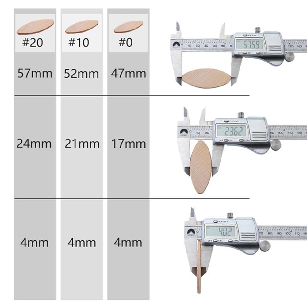 100pcs Woodworking Biscuit Jointer No. 0#/10#/20# Carpentry DIY Tenon Biscuit Wood Board Docking Tool for Wood Joining