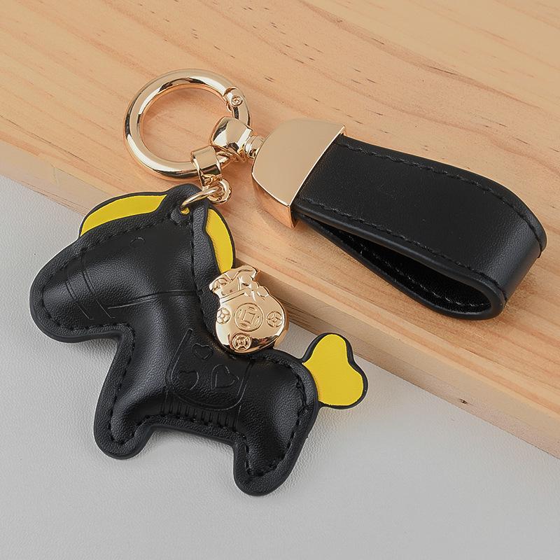Pregevole Ciondolo Scuola in Pelle Cartoon - Portachiavi con Ciondolo Cavallo Carino Regalo