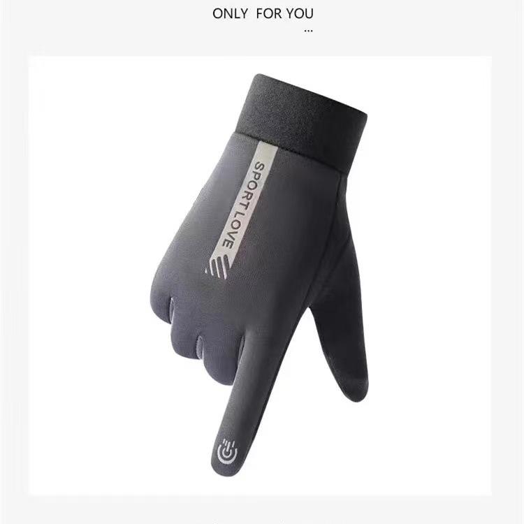 Gants d'hiver en cuir à écran tactile pour homme - Coupe-vent, imperméables et doublés de velours pour la chaleur.