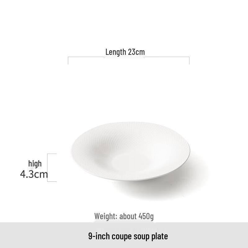 Nordic Ceramic Deep Pasta Soup Plate