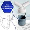 Drain Adapter Double Connection Y-type Washing Machine 1/4 Inch 40mm Three-way Two-in-one Connector Converter With Clamps