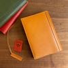 C&L TRASCO Genuine Leather Book Cover "Classic Japanese Artisan Finish" Vegetable Tanned (with Bookmark) (Camel, A5 Hardcover)