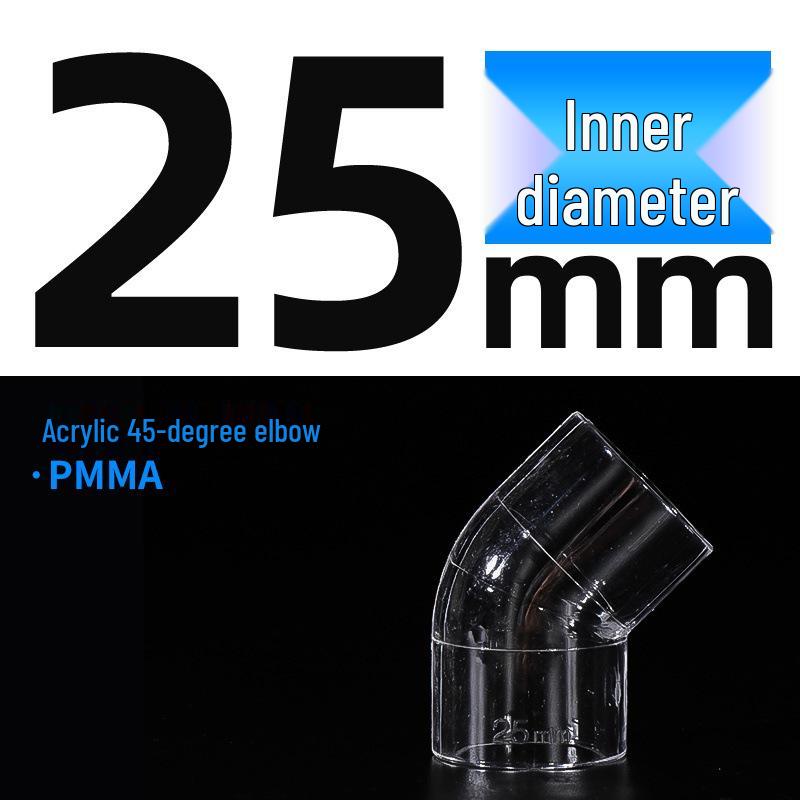 Akrylowy Kolanko 45° do Akwariów - Wysoka Przezroczystość