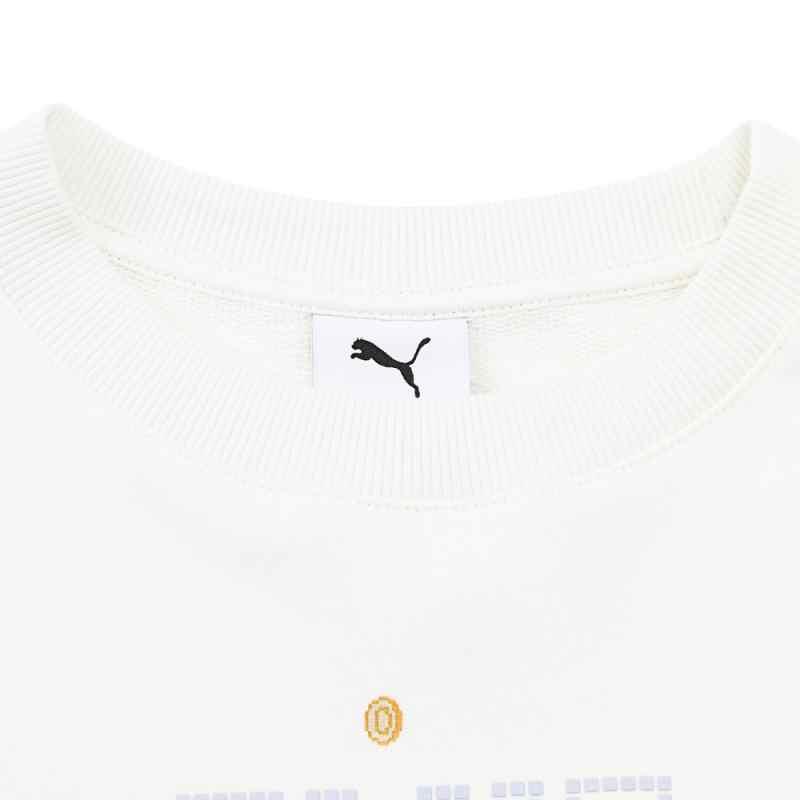 Puma Comfortable Sports Casual Pullover Long Sleeve Sweatshirt Women Sweatshirt White 631424-92