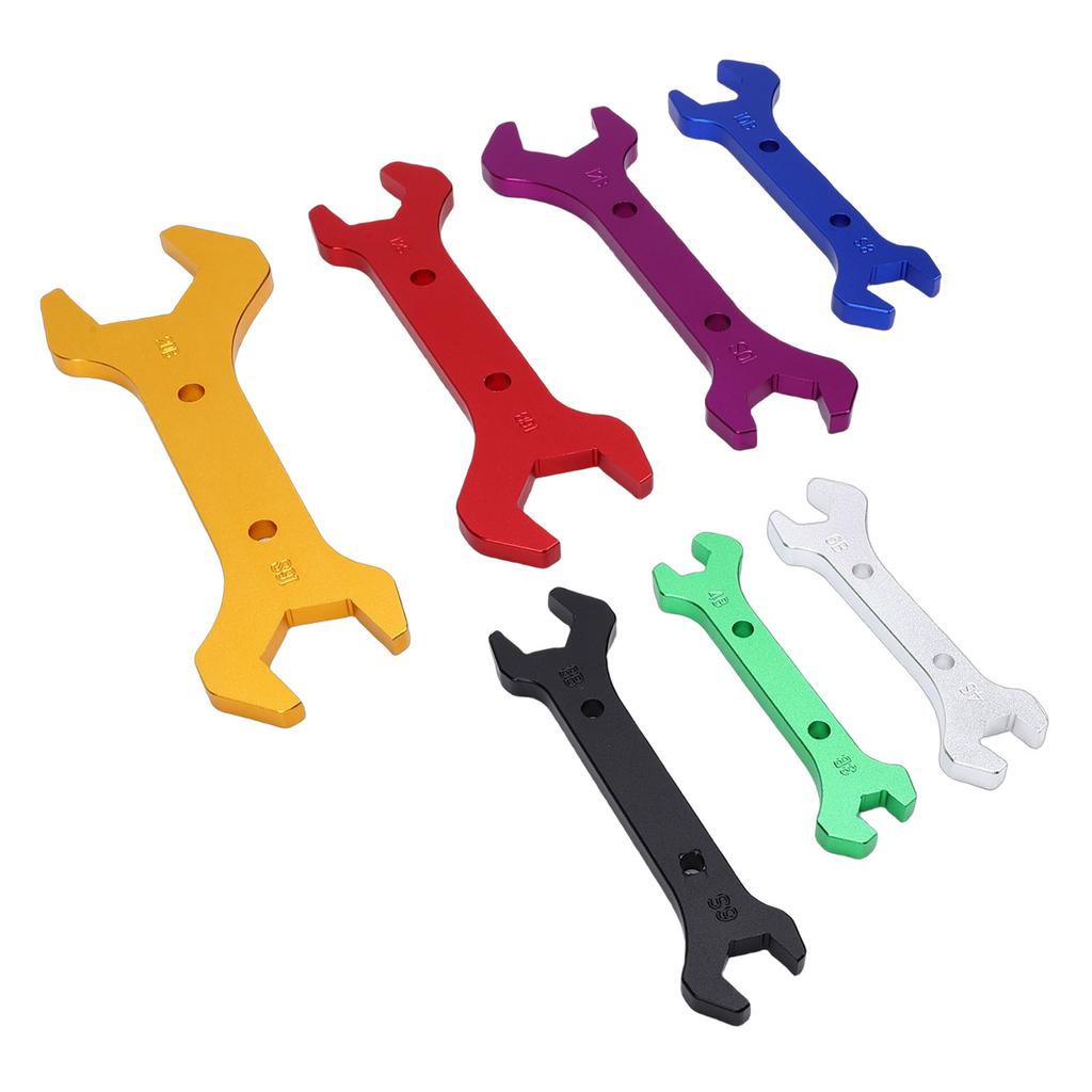  7PCS Double Ended AN Wrench Set Aluminum Alloy Spanner Tool for AN3 To AN20 Fittings 