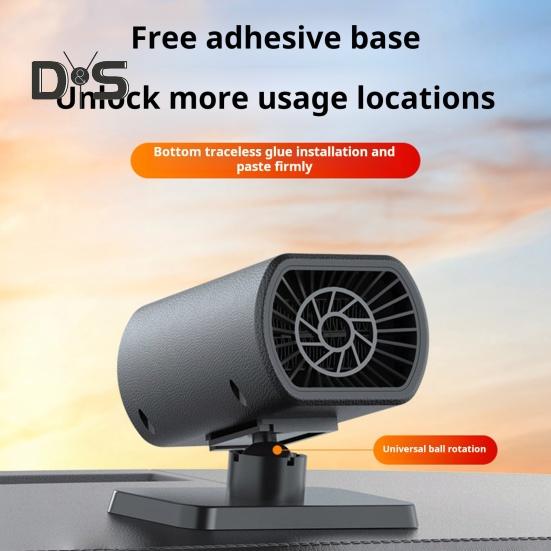 12V Car Heater Fan Portable Immediate Heat or Cool Defroster Adjustable Joints Quick Heating Car Heater for Winter Summer Driving