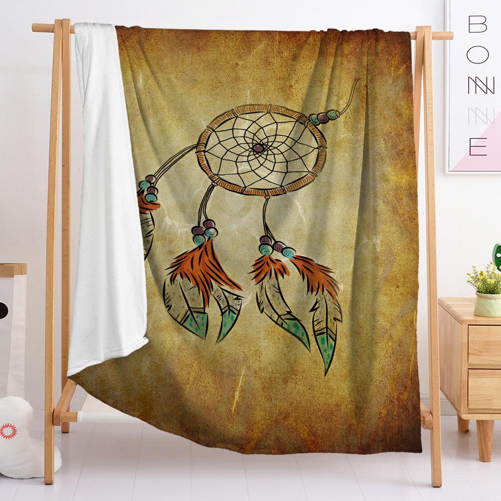 Ebay Blanket Small Fresh Digital Printed Blanket Flannel Blanket Single Layer Blanket