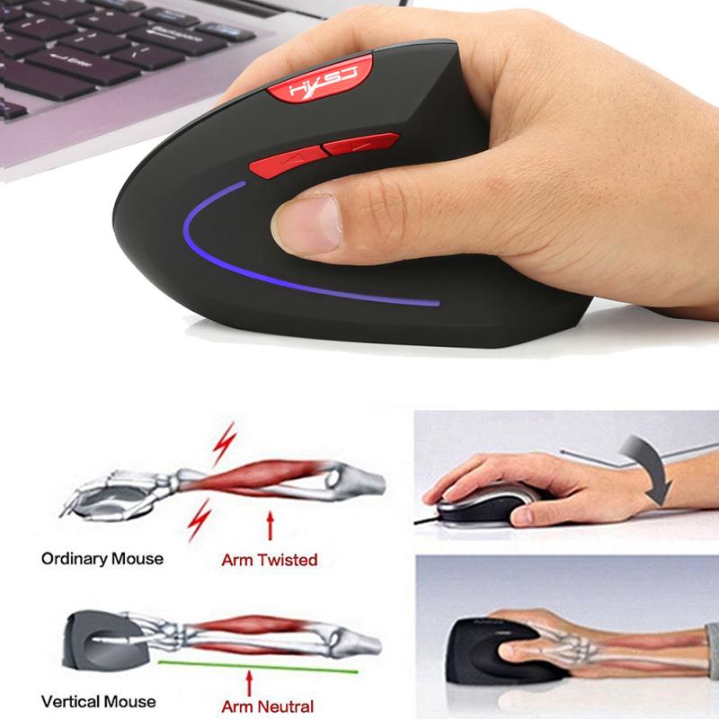 Ergonomic Mouse High Precision Optical Vertical Mouse Adjustable DPI Wireless Computer Mouse