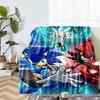 Sonic Theme Printed Blanket - Perfect for Couch, Bed, Travel & Outdoor Use | Machine Washable, Cozy & Durable.