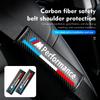 Universal Carbon Car Seat Shoulder Strap Pad Protection Cover For 1 3 5 7 Series M Performance M M3 M5 X1 X2 X3 X4 X5