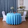 Round Tablecloth Circular Polyester Table Cover Polyester Navy Blue Table Cloth For Hotel Banquet Birthday Party Table Decor