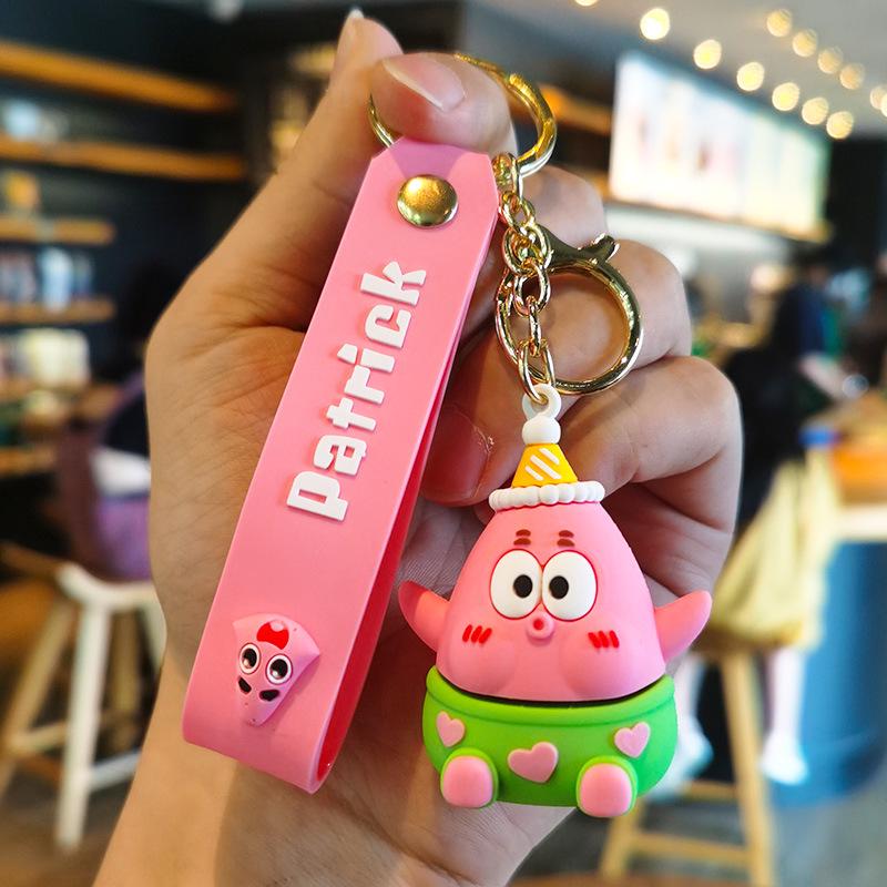 SpongeBob & Patrick Star Cute Cartoon Keychain and Bag Charm Individual OPP Bag Packaging