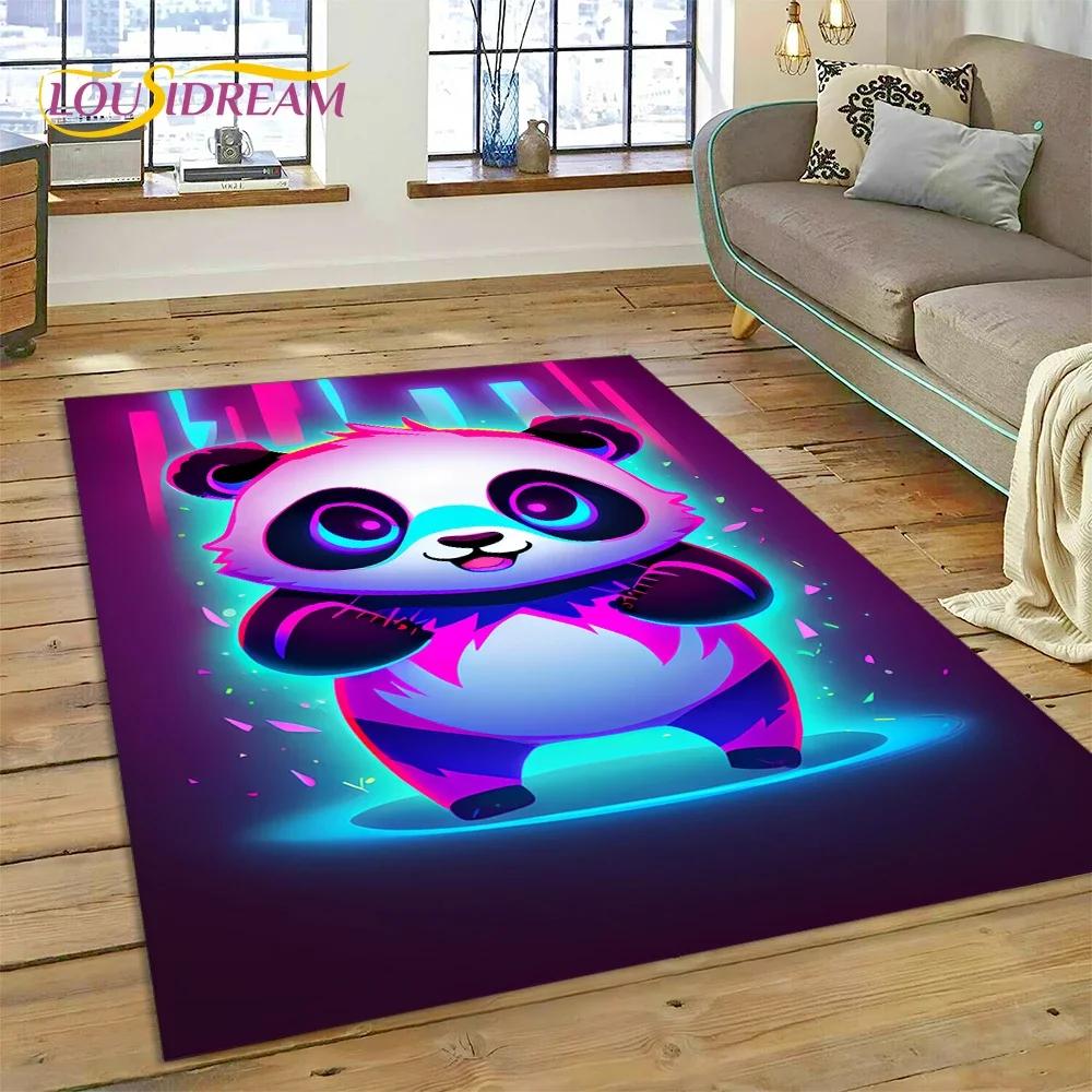Cartoon Cute Panda Dream Animal 3D kobercový koberec do ložnice Obývací pokoj Domácí dekorace na pohovku, dětská hra Velká dekorační podložka na podlahu