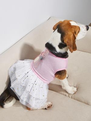 Spring and Summer Lovely Bunny Dog Dress Puppy Clothes Rabbit Embroidery Easter Pets Costume
