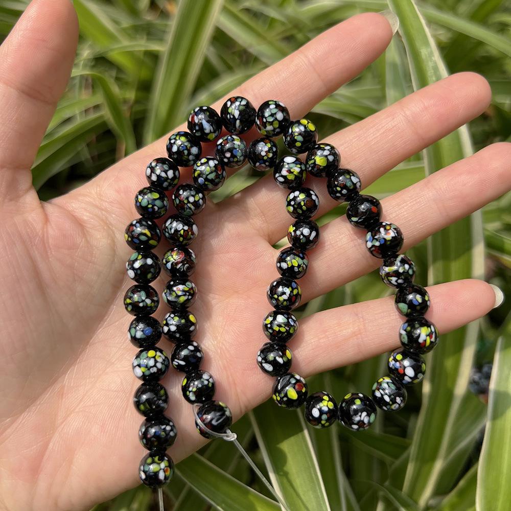 Colorful Thousand Flower Speckled Glass Beads for Handmade DIY Crafts
