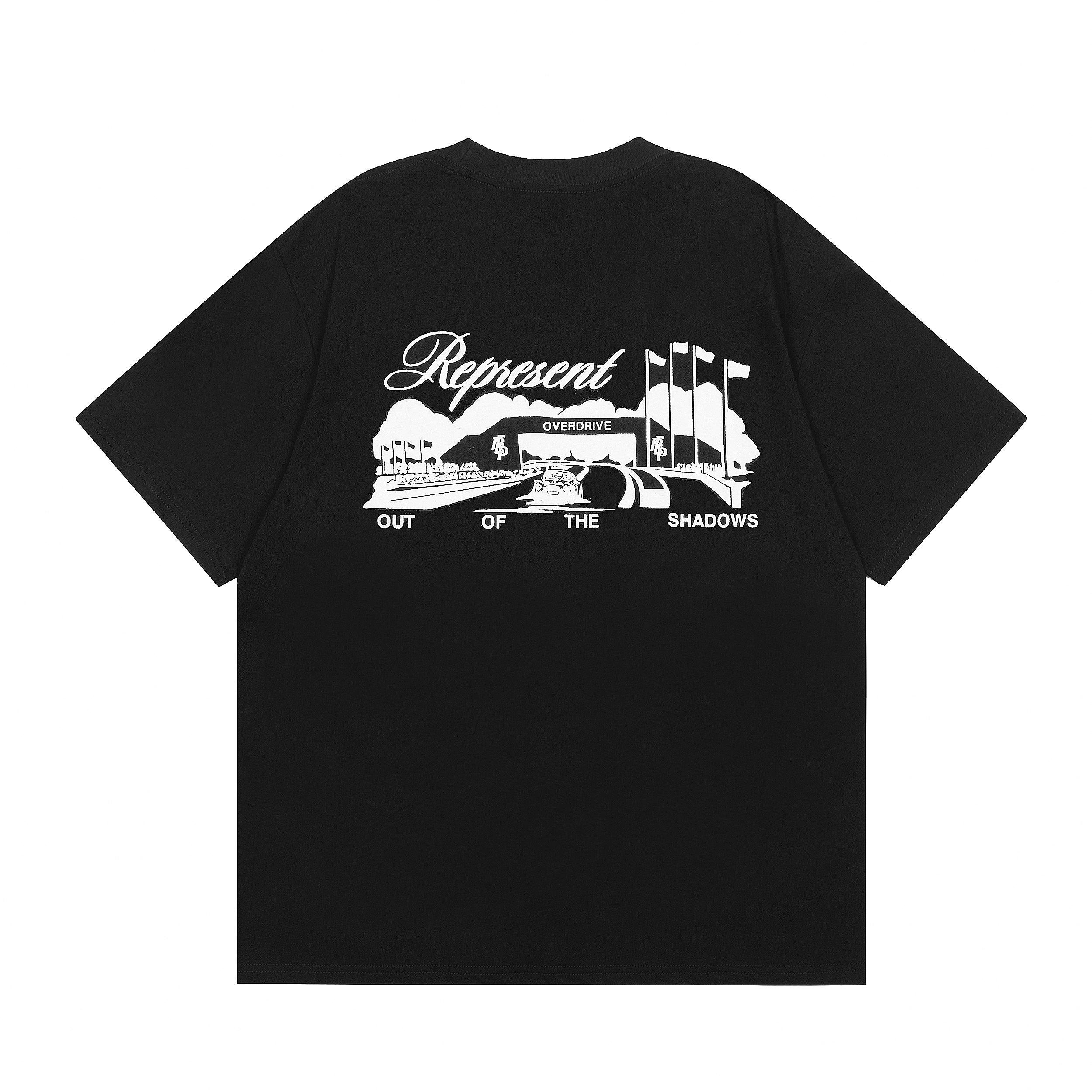 Unisex Minimal Out Of The Shadows Graphic Cotton T-Shirt Casual Streetwear Short Sleeve Tee Men Women S