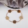 Classic 15mm Five Leaf Flower Adjustable Bracelet Natural Gem Simple Woman Flower Bracelet For Party Wedding Gift Free Shipping