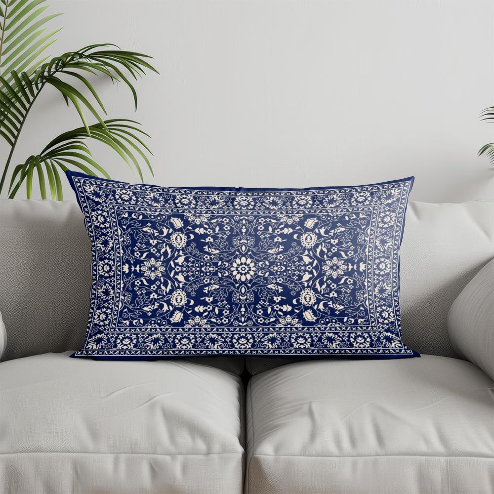 Home Decor Exotic Purple Patterned Pillowcase Suitable For Sofa Bedroom Car Pillow Cover Cushion Rectangular Back Cushion