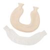U Shaped Neck Hot Water Bag Double Knitted Insulation Rubber Warm Hot Water Bottle Beige Cover