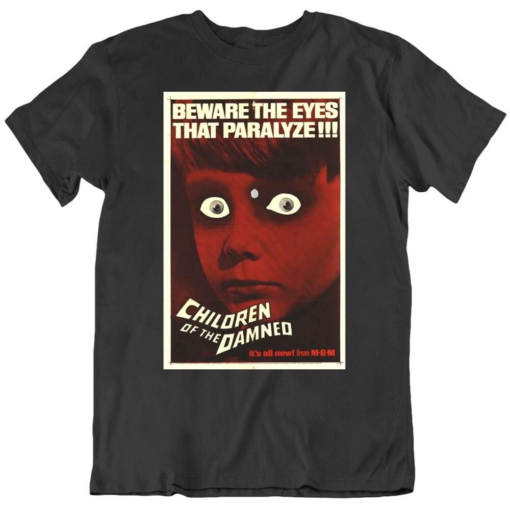 Children of The Damned Retro Horror Movie Poster Fan T Shirt Unisex T-Shirt XXL