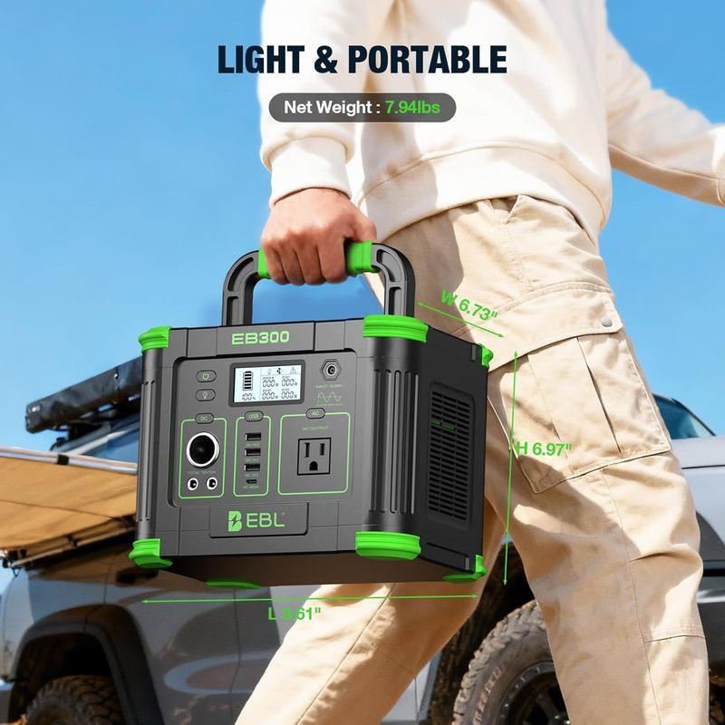 Stație de Alimentare Portabilă 288.6Wh 330W Generator Solar Ieșire AC Undă Sinusoidală Pură cu Încărcător Wireless pentru Camping Casă Urgență Rulotă