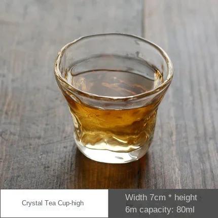 

Handmade Crystal Glass Heat-Resistant Pitcher Transparent Home Tea Ceremony Divide Tea Cup Kung Fu Tea Set Teacup Bowl 200ml