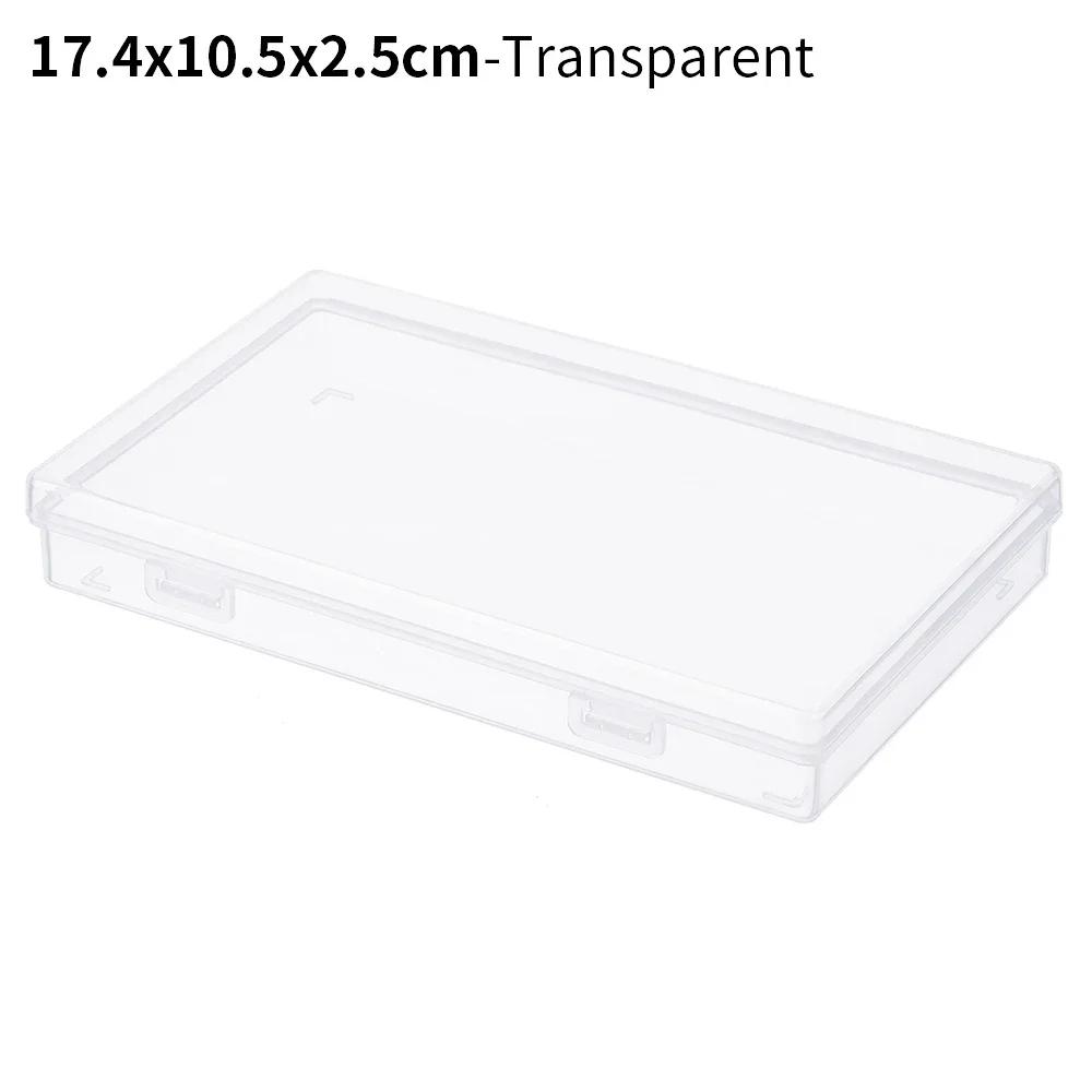 Square Round Plastic Transparent Storage Box Small Items Sundries Organizer Case Jewelry Beads Container Box Tools Accessories