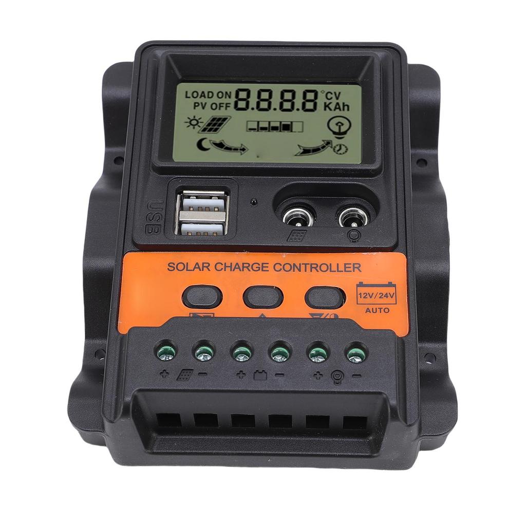 Solar Panel Controller 12V 24V Dual USB DC Port 20A Efficient Auto Adaptive for Street Light PV Power Generation