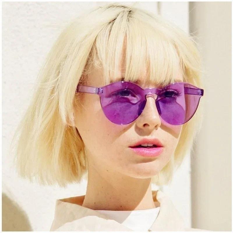 Women Luxury Vintage Sunglasses Clear Color Candy Design Sun Glasses Fashion Eyewear Trendy Accessories
