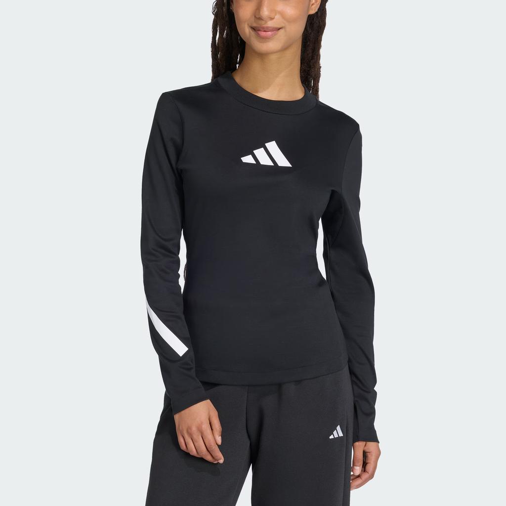 Adidas True Healing Series Casual Round Neck Pullover Slim Fit Long Sleeve Regular T-Shirt Women Tops KE4905